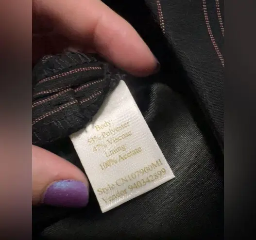 Caslon Black and Pink Pinstripe Slack Pants