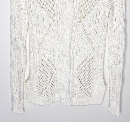 Rubbish cable open knit off white sweater size M