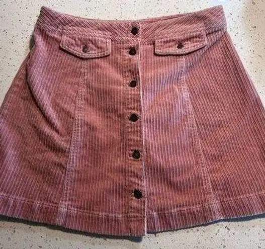 Divided  pink corduroy skirt