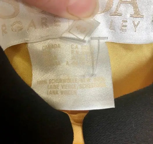 Vintage 80s ESCADA Margaretha Ley Golden Yellow Blazer Iridescent Buttons sz M Size M