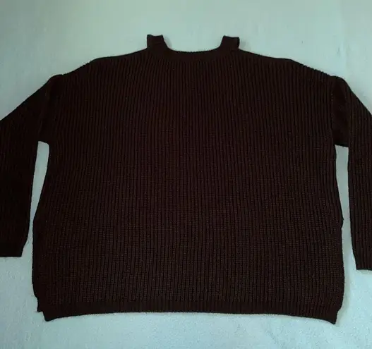 Cotton Emporium Nordstrom crew neck cold shoulder long sleeve sweater size XL