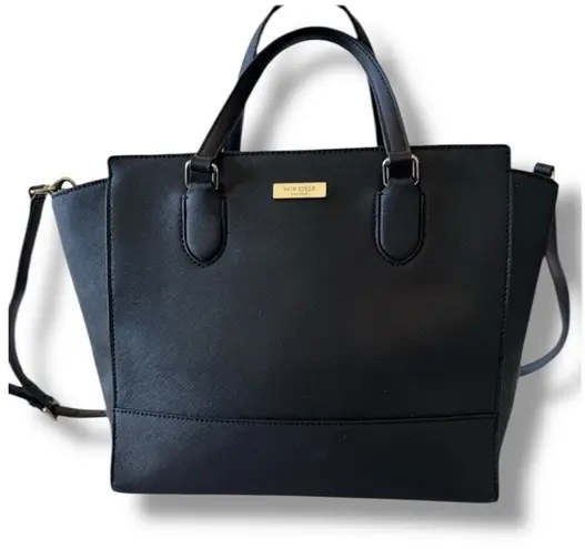 Kate Spade Laurel Way Hadlee Black Saffiano Leather Tote Crossbody Bag
