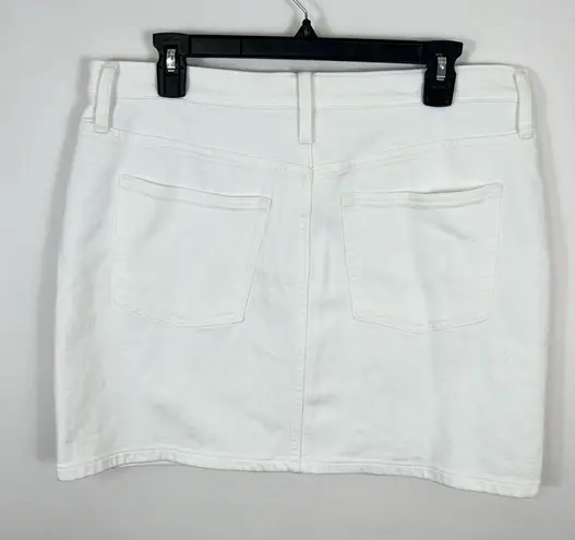 J. Crew Factory White Denim Mini Skirt Size 12 NWT