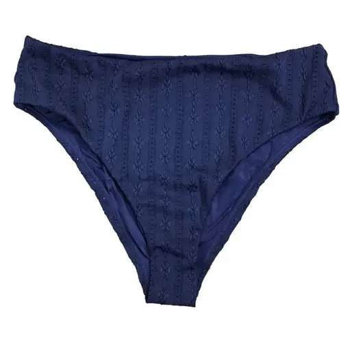 ANDIE  Swim Bottom Women Sz XL Navy Eyelet 90’s Feminine Y2K Retro Romantic NWT