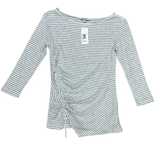 William Rast Noa Striped Knit Top with Drawstring Side – Size M, NWT Soft Casual