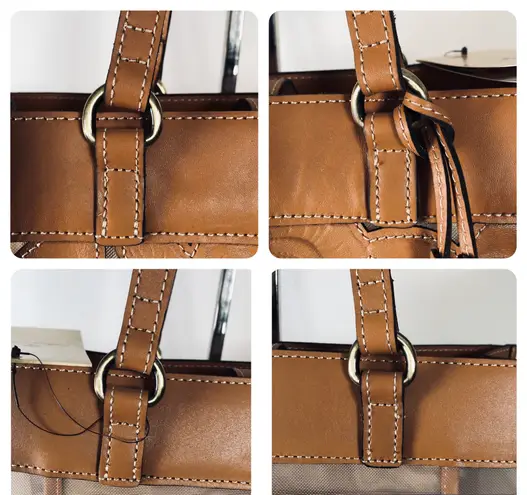 Patricia Nash Leather & Nylon Mesh Tote