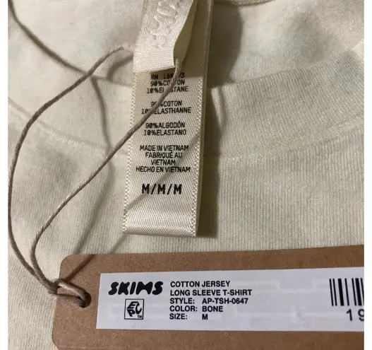 SKIMS Cotton Jersey Long Sleeve T-Shirt M