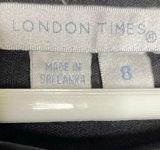 London Times Black & Whites Layered Ruffle Mini Dress Size 8 Medium