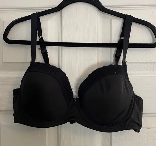 IZOD Black Bra Lace Trim Full Coverage Adjustable Straps 38C Intimates Feminine
