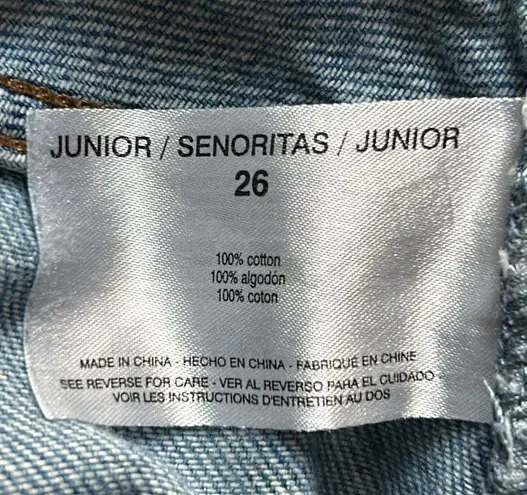 Ella Moss Juniors Vintage High Waist Distressed Denim Medium Wash Jeans