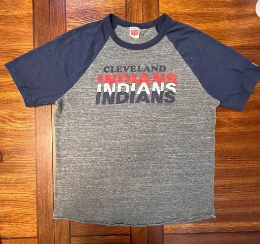 Women's Homage Cleveland Indians Baseball Vintage Raglan T