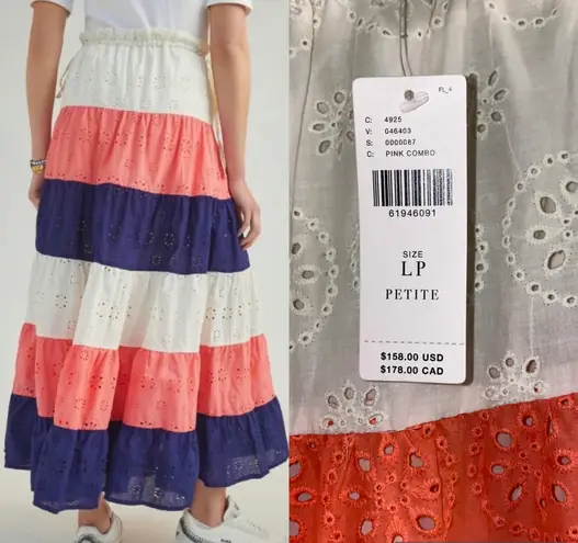 Anthropologie NWT $158  Hutch Pink Combo Fantine Pull On Maxi Skirt LP