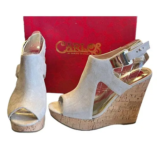 Carlos Santana NEW ESPADRILLE SANDALS Malor Slingback Platform Wedge SHOES 9.5