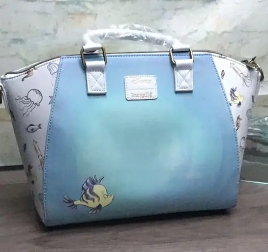Lounge Fly New Disney Little Mermaid Satchel Handbag with Crossbody Strap