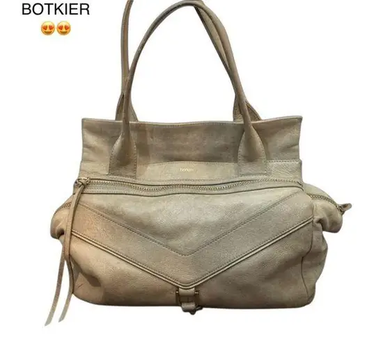 Botkier Legacy TRIGGER GREY LEATHER SATCHEL SHOULDERBAG