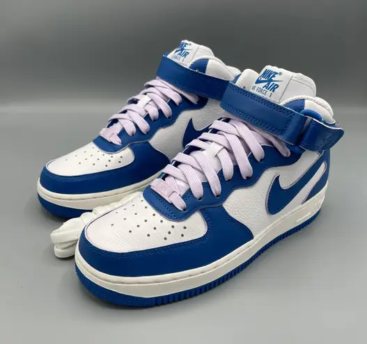 Nike WOMEN AIR FORCE 1 '07 MIDWHITE/MILITARY BLUE-SAIL-DOLL Size 8