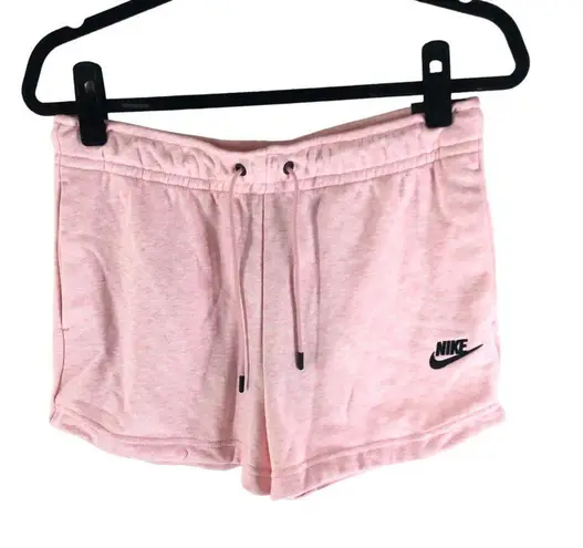 Nike  Sportswear Essential Womens French Terry Shorts Heathered Pink Size S