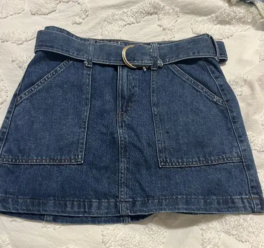 Aeropostale Belted Denim Skirt