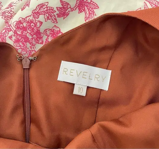 Revelry Madeline Rust Tulle Maxi Dress Orange Size 10