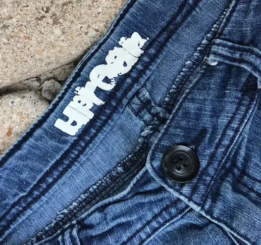 Uproar denim embroidered patchwork capri pants