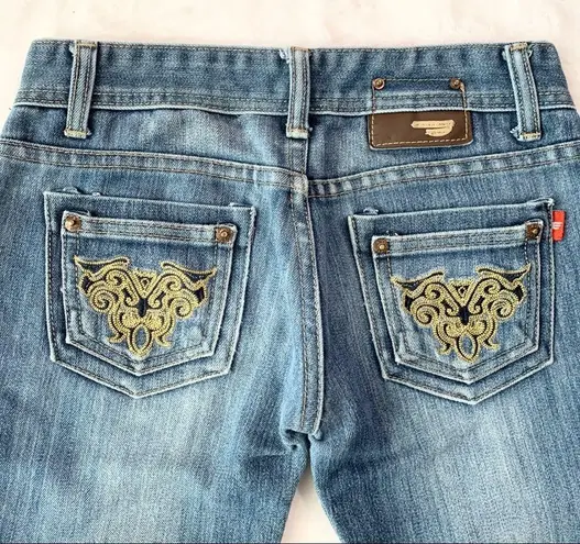 EXIT Medium Wash Denim Bermuda Jean Shorts Size 25