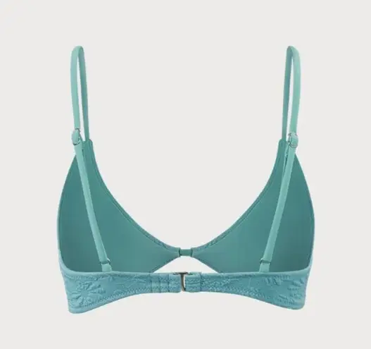 BERLOOK Floral Textured Bikini Top ONLY 51 Blue