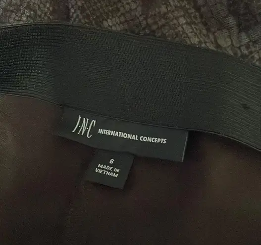 Inc international Concepts Brown Snakeskin Full Length Leggings Size 6