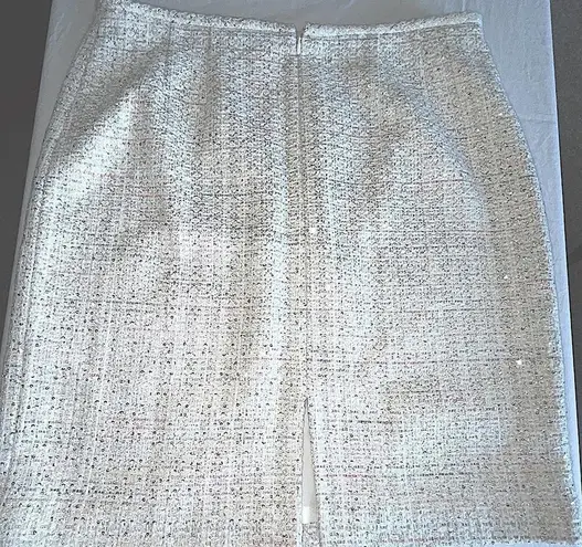 Tahari Sparkle Tweed Pink Champagne Mini Skirt size 16