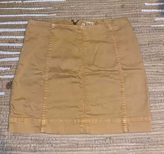 Jolt Yellow Mini Pencil Skirt