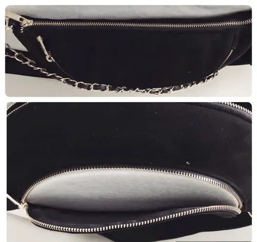 Sondra Roberts Black Faux Suede 3 Way Bag