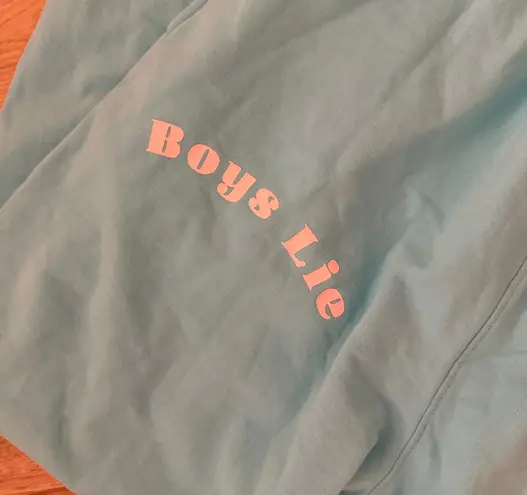 Boys Lie NWT Sweatpants - Aqua Blue w/ Pale Pink Text