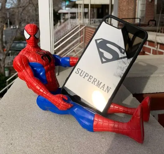 iPhone 8 iPhone 7 Cute Superman Drop Protection Mirror Case Black