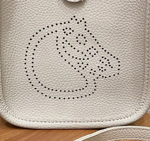 BARBAROSSA Neutral Stone Perforated Horse Design Poly/PVC Crossbody Bag