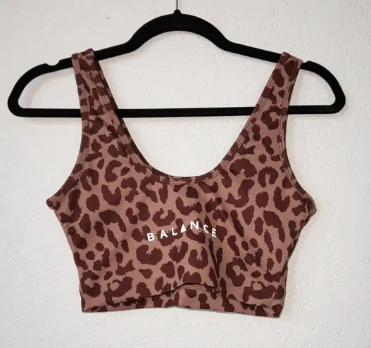 Balance Athletica New  Dusk Cheetah Print Kingdom Ascend Sports Bra Size Small