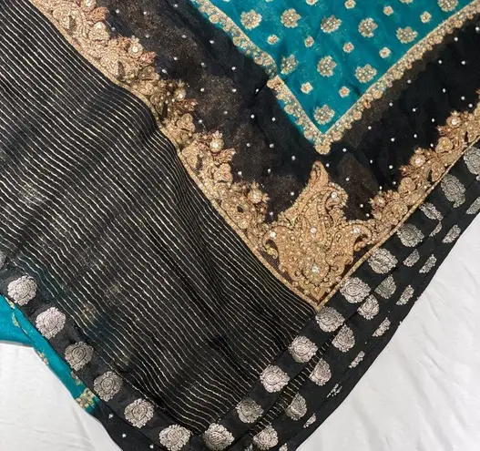 NWOT 3 piece Pakistani Indian embellished outfit Green