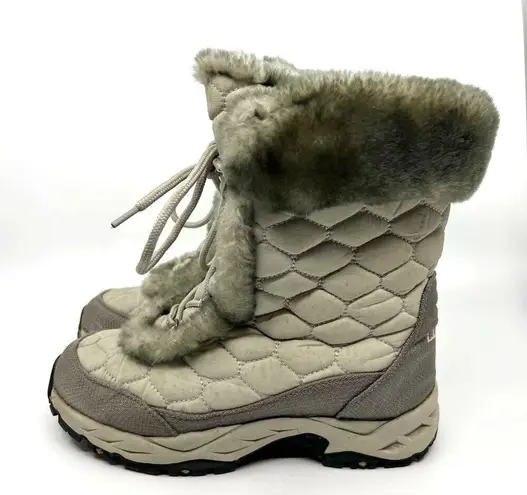 LL. Bean Quilted Faux fur Tall Winter Boots Women's 7.5 US