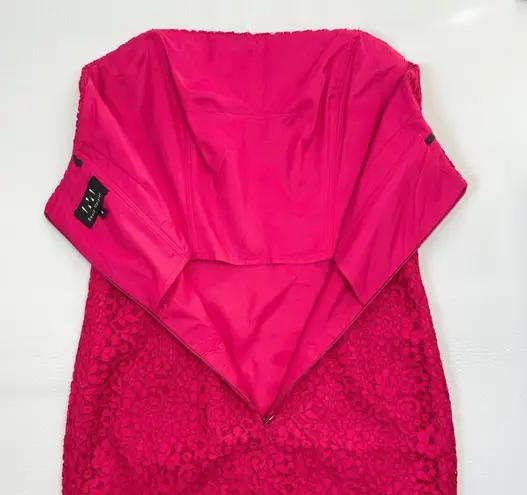 David Meister | Womens Hibiscus Lace Formal Wedding Prom Strapless Bodycon Dress (4) 124D1