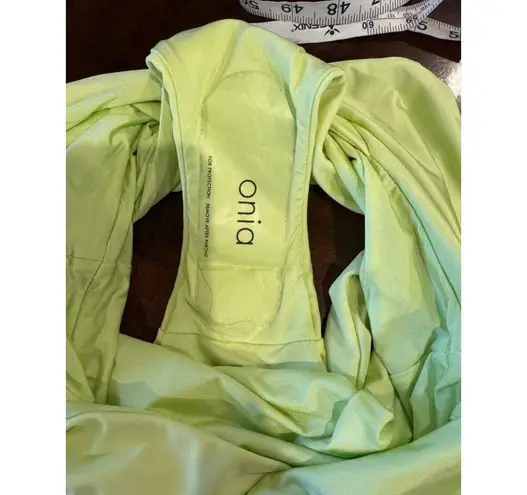 ONIA Bathing Suit Women Small Yellow Citron Neon Michelle One Piece Swimsuit NWT