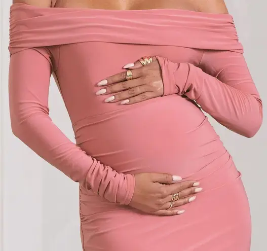 Kaylee Ruched maternity dress NWT Pink Size 8