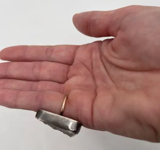 MELISSA JOY MANNING Ring Druzy Light Purple Silver & Gold One of a Kind Rare