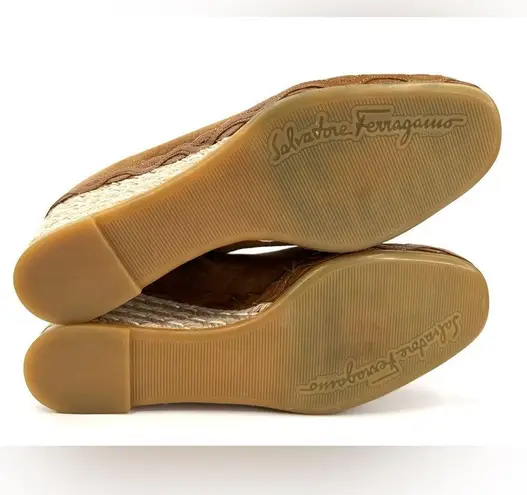 Salvatore Ferragamo CANARIA CROSTA ESPADRILLE WEDGE SUEDE BOOTIES SIZE 6