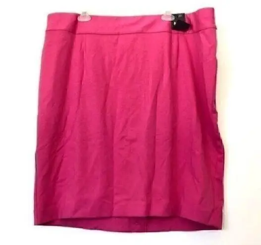 Lane Bryant NEW NWT  Plus Size Solid Bright Pink Ponte Knit Straight Pencil Skirt