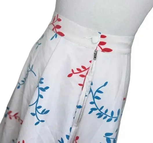 Bettie Page Tatyana white S Retro vintage Swing Skirt