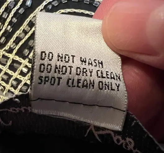 Laurence Kazar 100% Silk Sequin Beaded Evening Blazer Jacket Vintage Medium