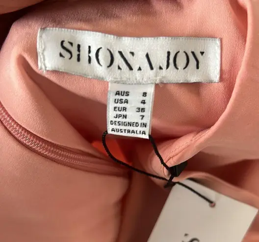 Shona joy NEW Core Cocktail Draped Dress in Dusty pink