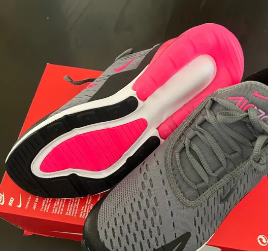 Nike New  Air Max 270 GS Smoke Grey Hyper Pink