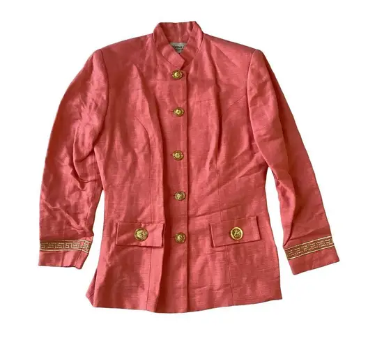 Vintage Deborah Laws Linen Blend Outfit Pink Size 6