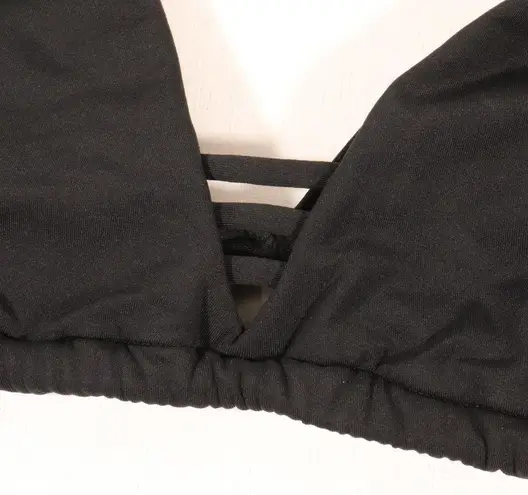 Seafolly NWT Active D Cup Bikini Top in Black