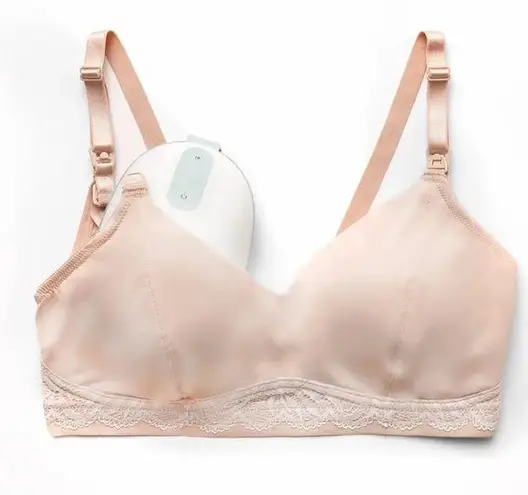 NWT Willow luxe pumping bra in champagne nude size Large