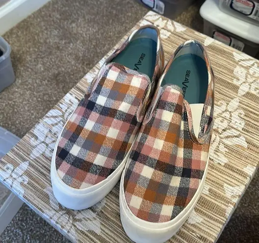 Seavees , Baja Slip On Platform in Chai, Size 10